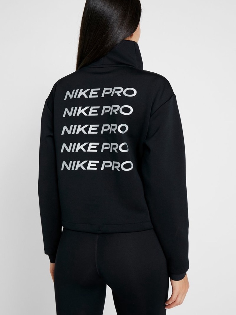 Nike Pro Black Pullover Sweatshirt Size Small - Picture 3 of 12